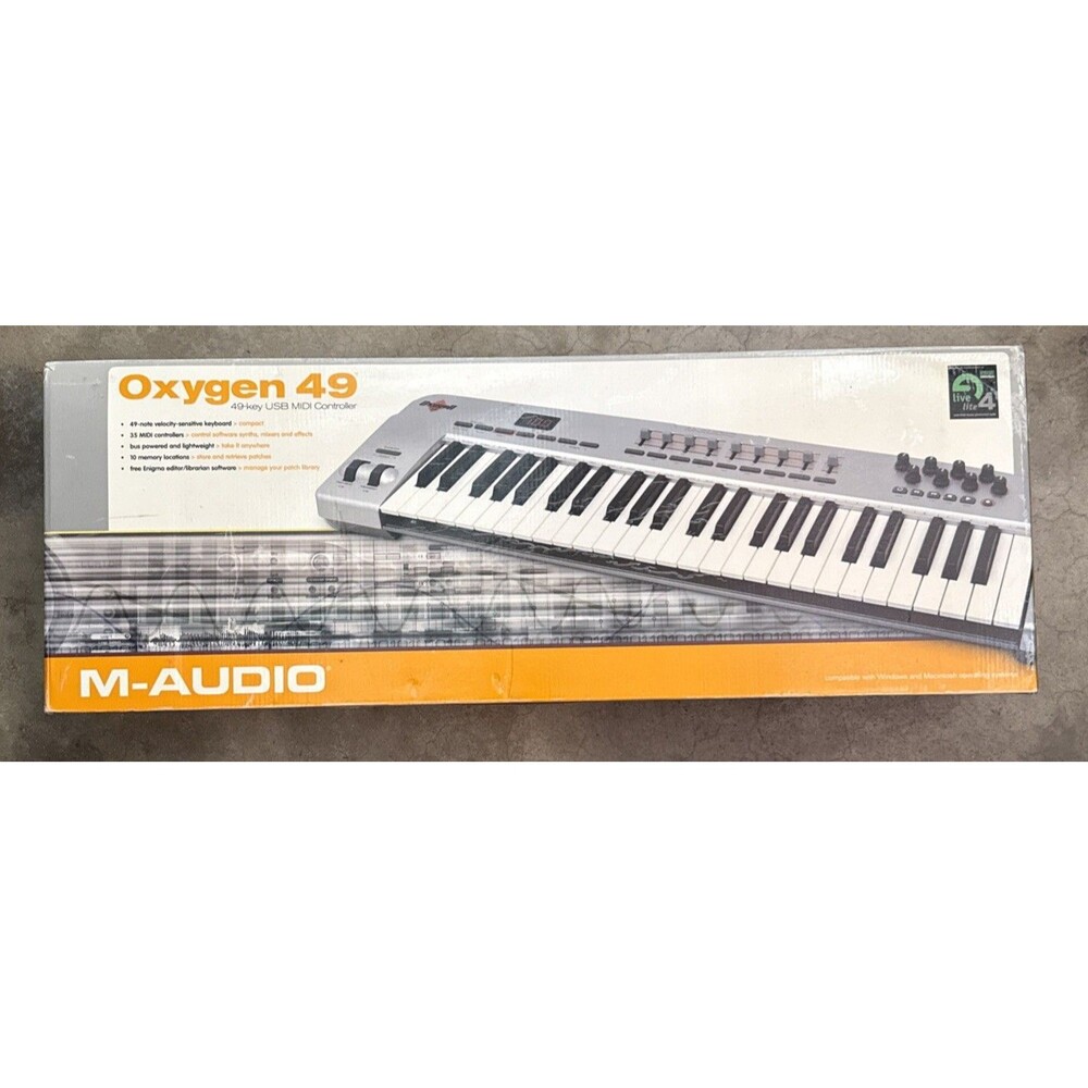 Vintage M-Audio Oxygen 49 3rd Gen Electronic MIDI Controller Keyboard Piano